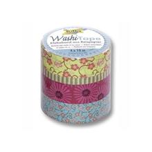 Washi Tape Klebeband, 4 Rollen, Blumenreigen