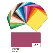 Tonpapier, Einzelbogen, 130 g/qm, 50x70 cm, Weinrot