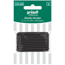 Super-Elastickordel 3 mm breit 3 m lang, schwarz