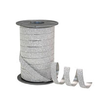 Poly Glitter Band Silber, 10mm x 100m