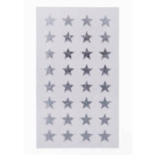 Rico Hot Foil Weihnachtssticker, Stern, silber