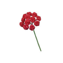 SALE Dior-Röschen, rot, Bündel mit 12 Blüten je 15mm