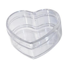 SALE Kunststoff/ Plastik Dose, Herz, 6x3cm, 1 Stck