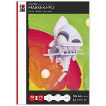 NEU Marabu Marker Block, alkoholfest, DIN A4 75g/qm, 75 Blatt